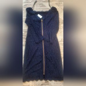 Diane von Furstenberg women navy blue lace dress never worn